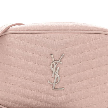 Saint Laurent Grain De Poudre Matelasse Monogram Mini Lou Camera Bag Marble Pink 8 of 10