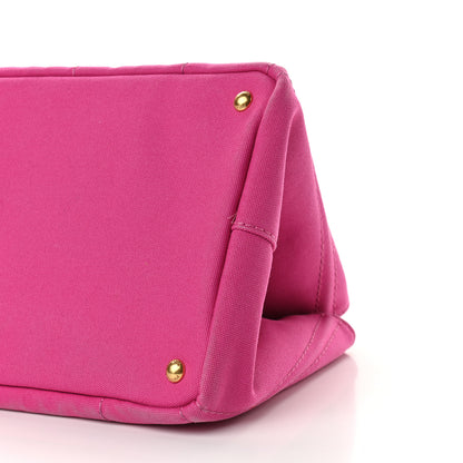 Prada Canapa Small Logo Shopping Tote Fuxia 8 of 8
