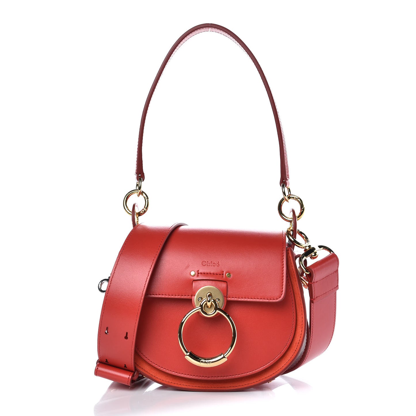 Calfskin Small Tess Bag Plaid Red