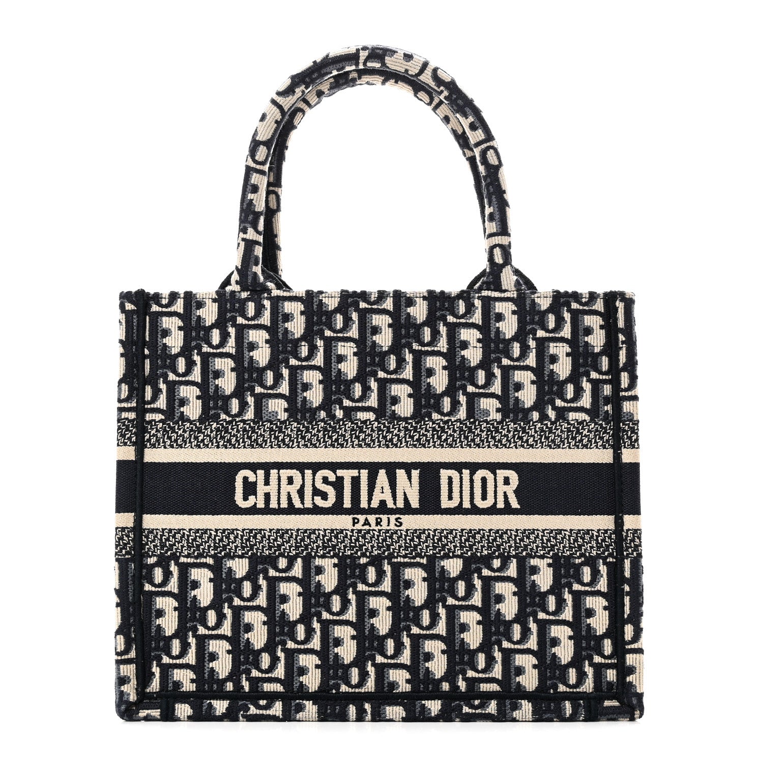 Christian Dior Oblique Small Book Tote Blue Multicolor 1 of 11