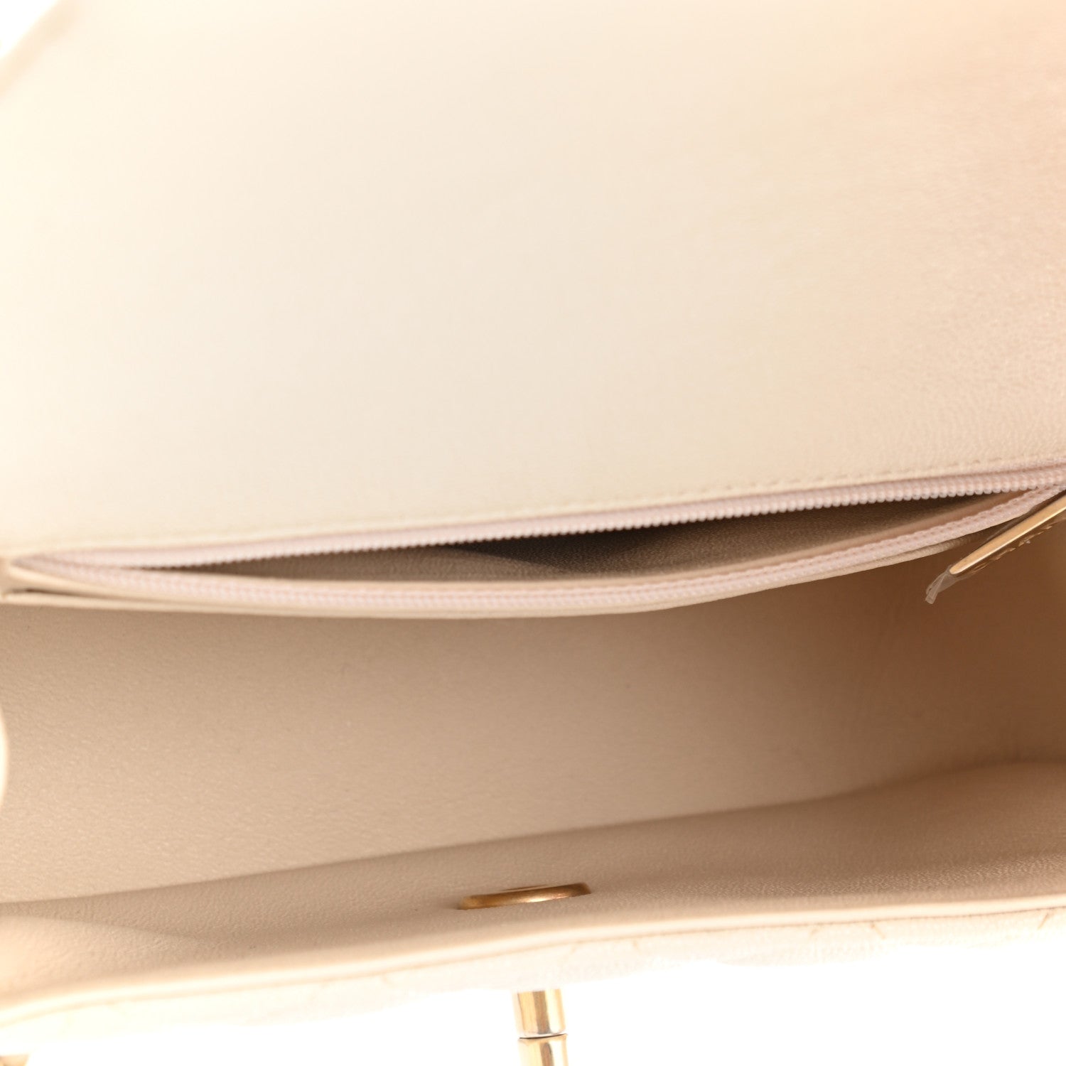 Chanel Caviar Quilted Mini Top Handle Rectangular Flap Beige 5 of 11