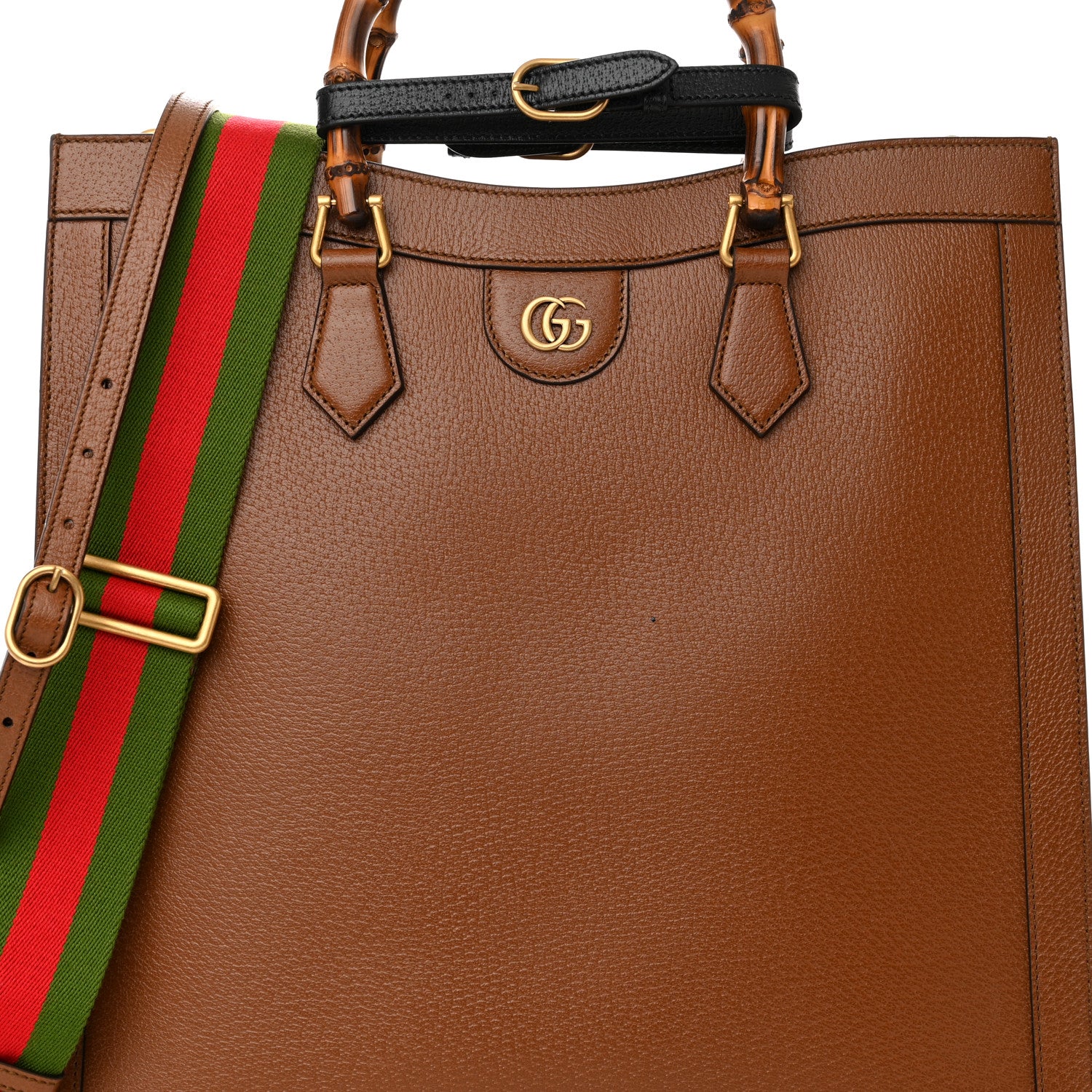 Gucci Wonka Grain Calfskin Large Diana Tote Bag Cuir Black 7 of 10