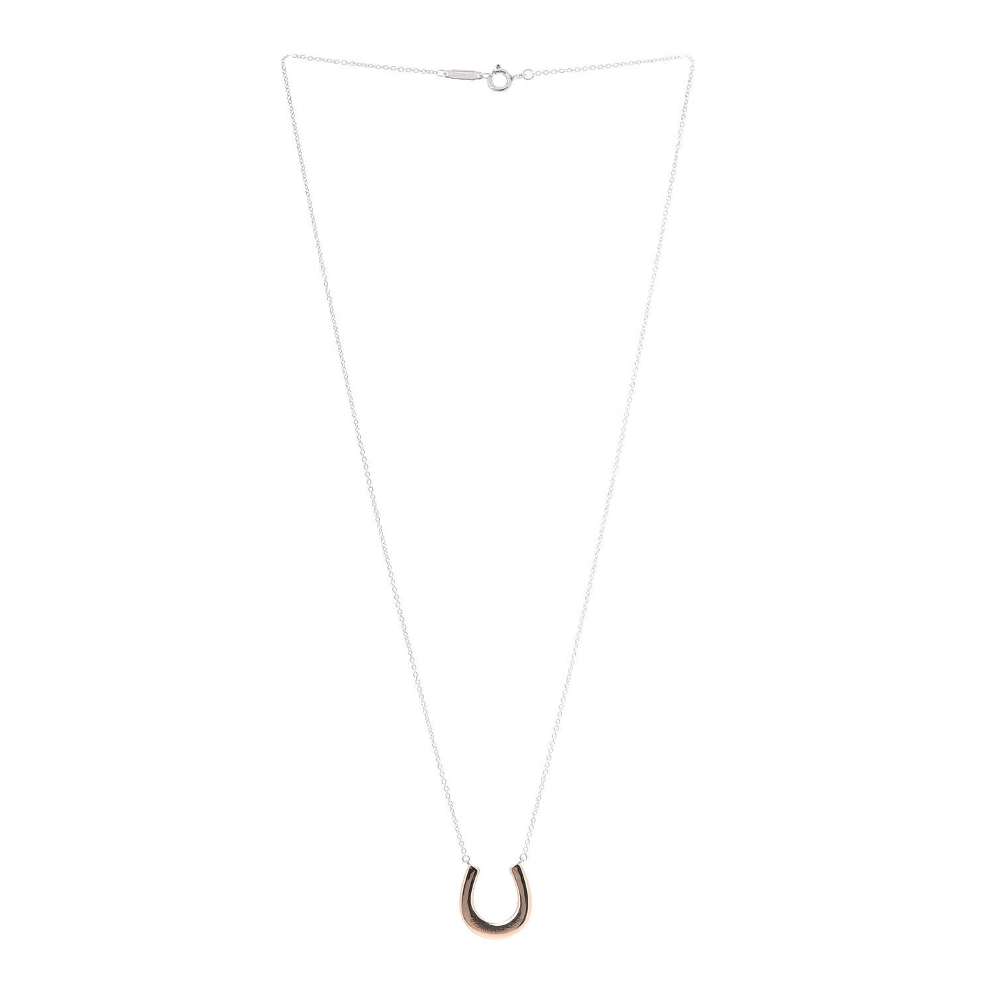Sterling Silver Rubedo 1837 Horseshoe Pendant Necklace