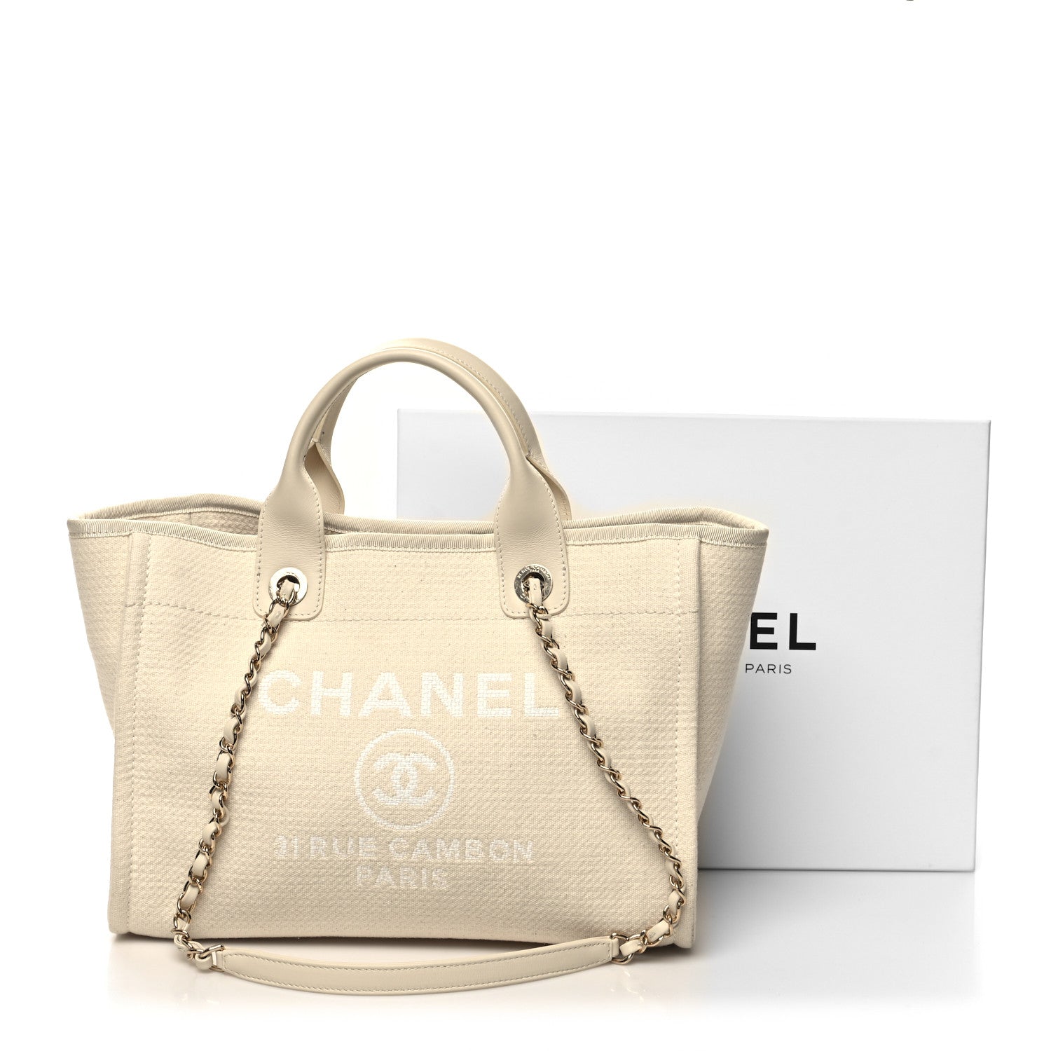 Chanel Mixed Fibers Small Deauville Tote White 15 of 15