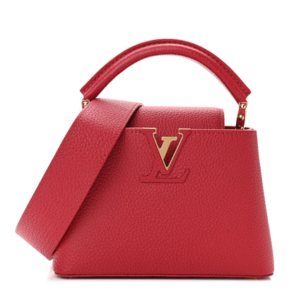 Louis Vuitton Taurillon Mini Capucines Scarlet 1 of 12