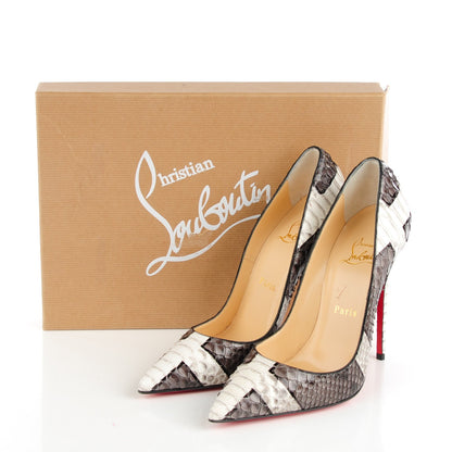 Christian Louboutin Python Croisade So Kate 120 Pumps 37.5 Lichen 5 of 8