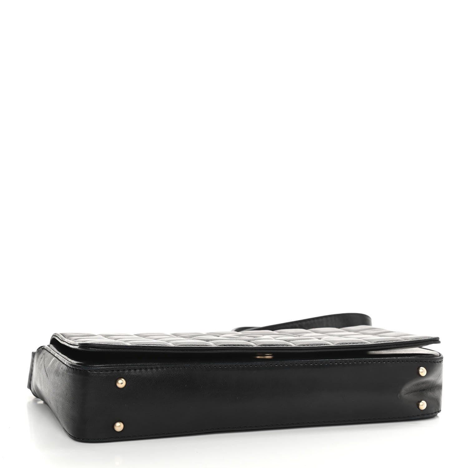 Chanel Lambskin Quilted CC Chocolate Bar Flap Black 4 of 16