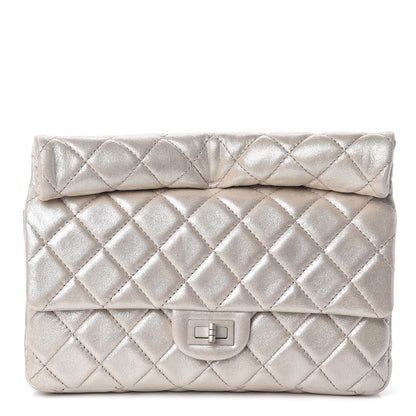 Chanel Iridescent Calfskin Quilted Large Roll 2.55 Reissue Clutch Light Gold 1 of 10