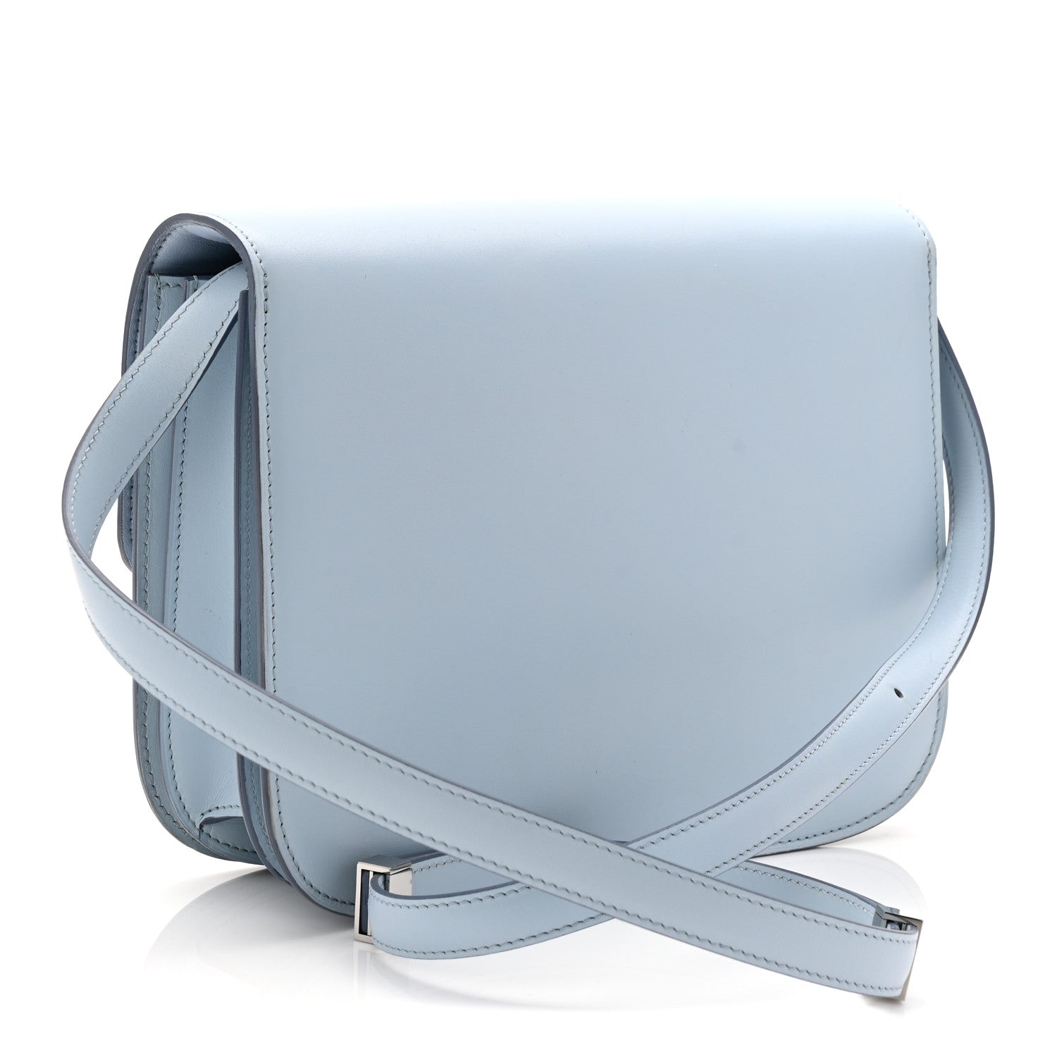 Celine Box Calfskin Medium Classic Box Flap Bag Pale Blue 3 of 10