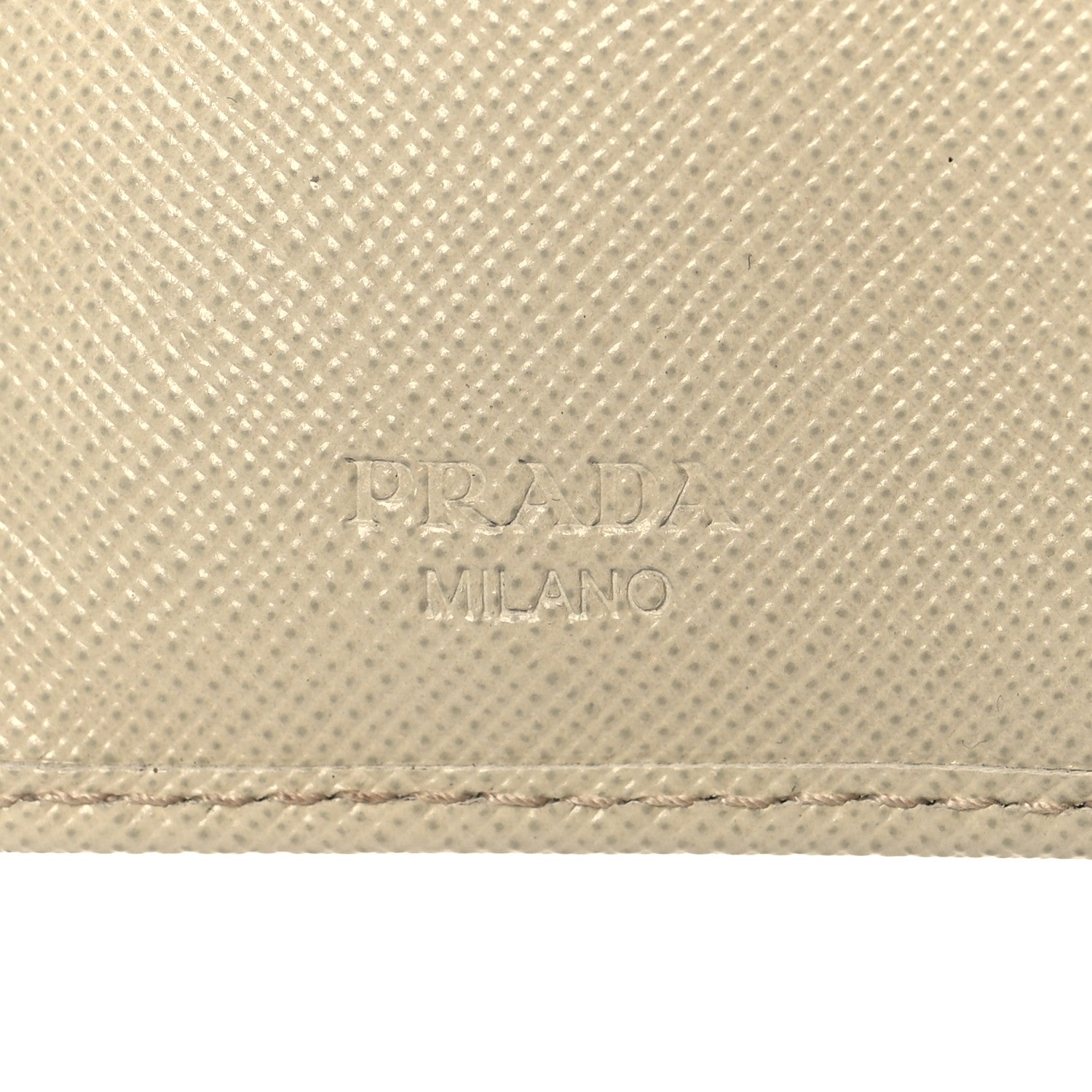 Prada Saffiano Metal Bi-Fold Wallet Cera 7 of 8