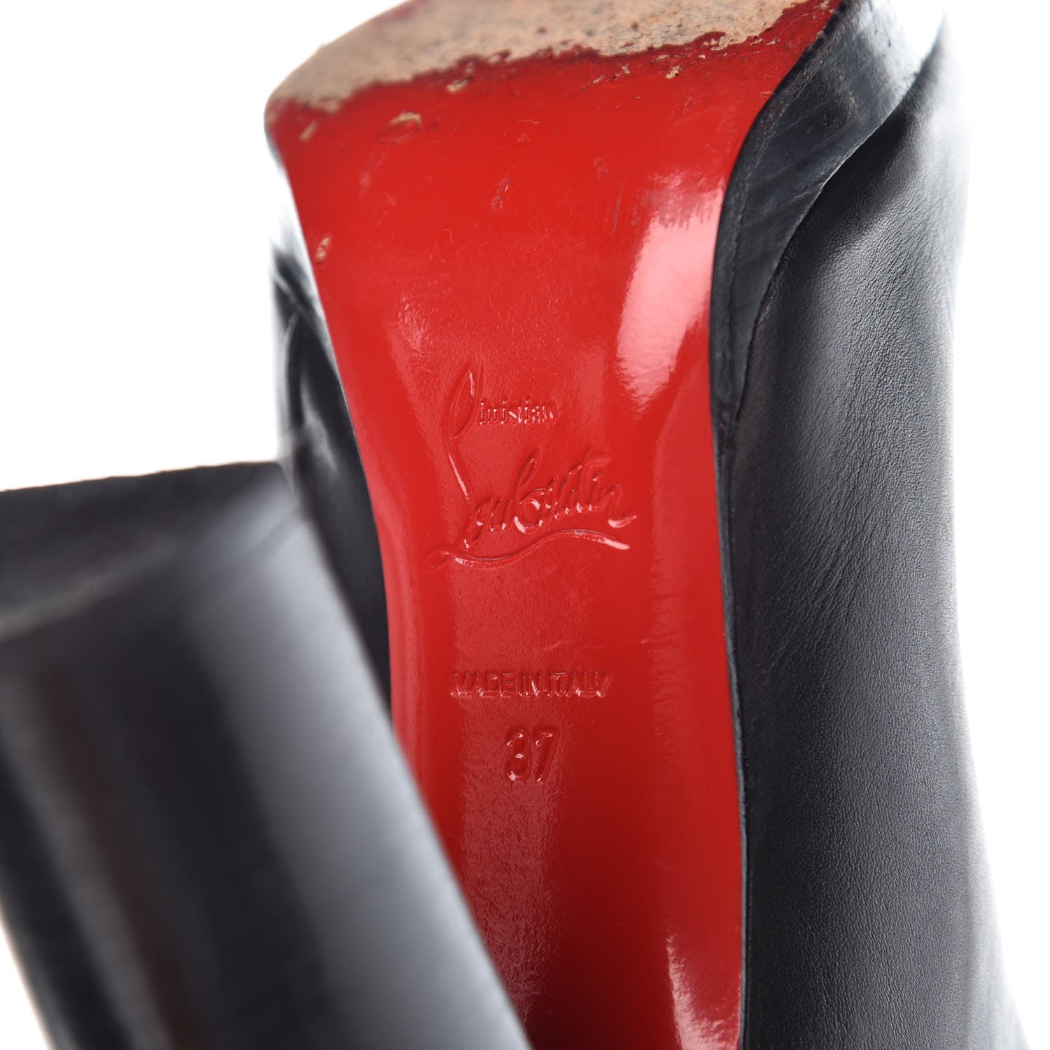 Christian Louboutin Calfskin Miss Tack Alta 100 Boots 37 Black 6 of 18