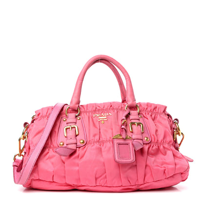 Prada Tessuto Nylon Gaufre Satchel Petalo 1 of 10