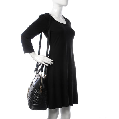 Versace Barocco Quilted Nappa Altea Vanitas Lady Athena Black 2 of 8