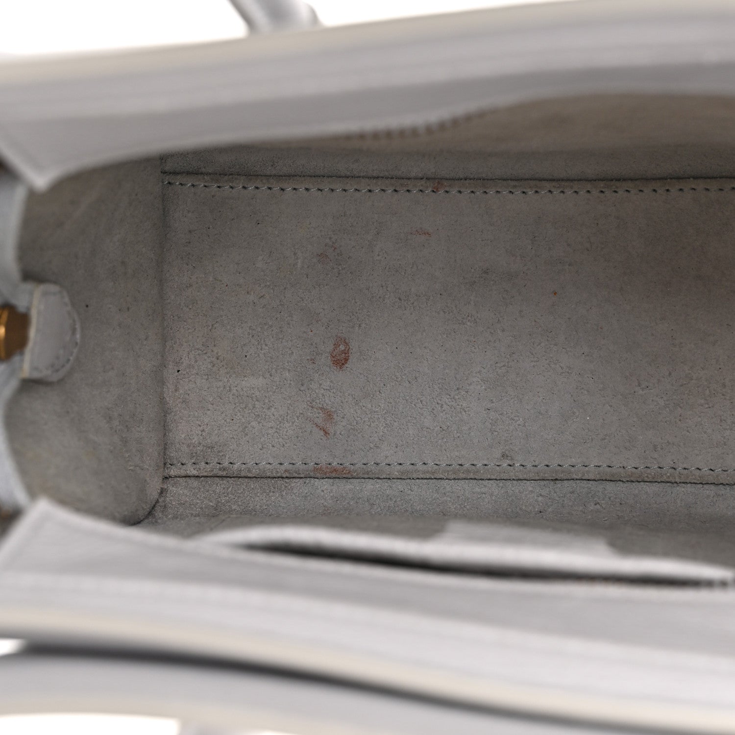 Celine Drummed Calfskin Nano Luggage Lune 12 of 17
