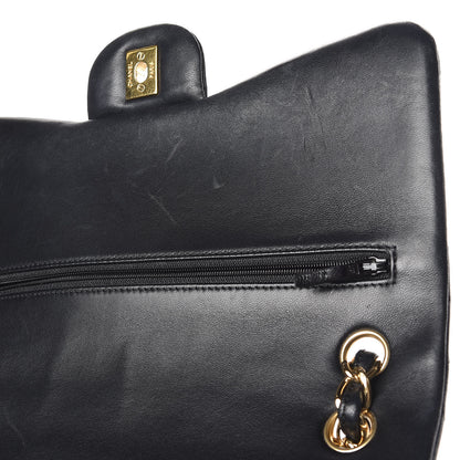 Chanel Lambskin Quilted Jumbo Double Flap Black 17 of 18