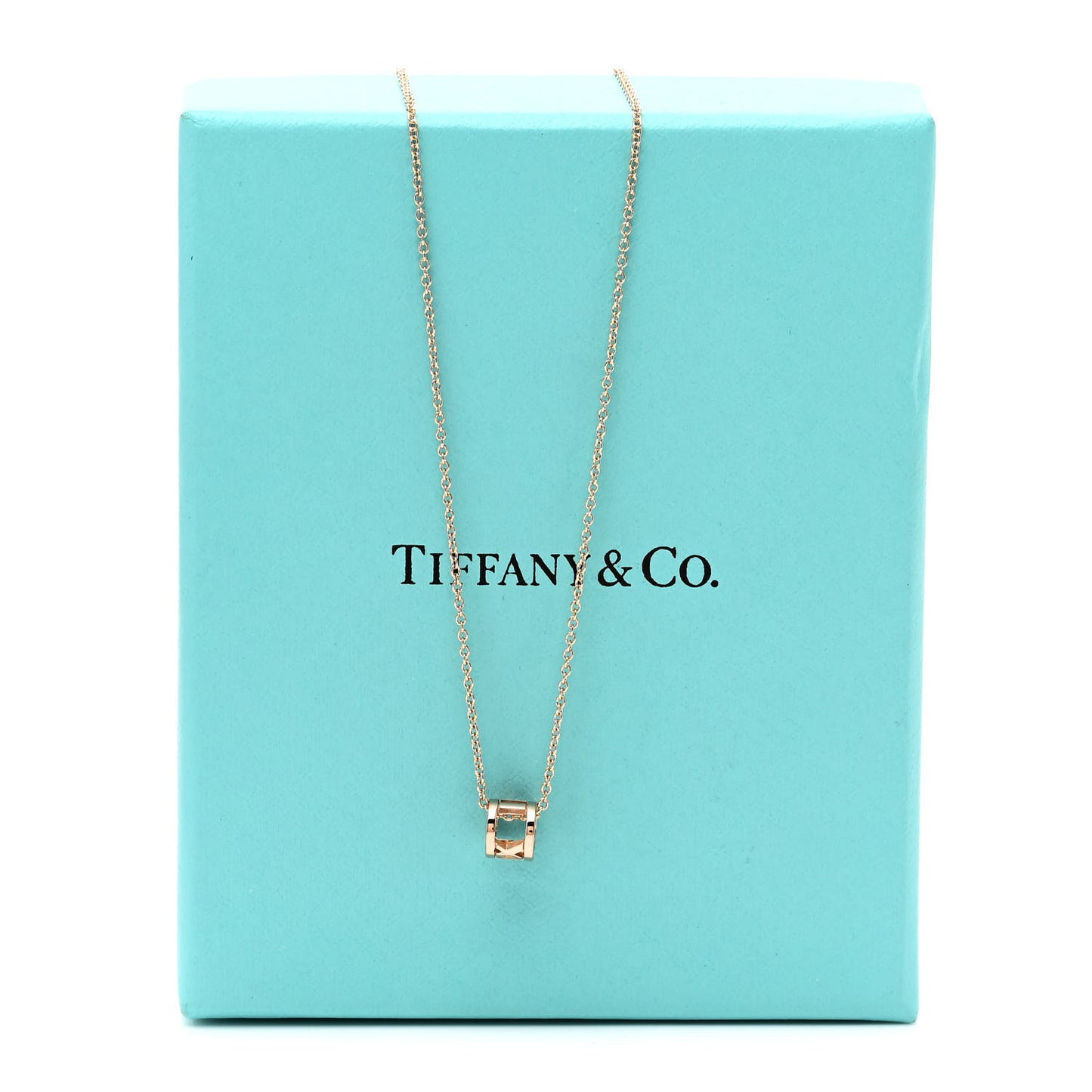18K Rose Gold Atlas Open Pendant Necklace