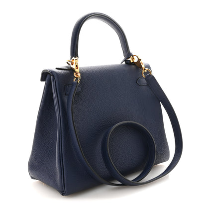 Hermes Togo Kelly Retourne 25 Bleu Saphir 3 of 10