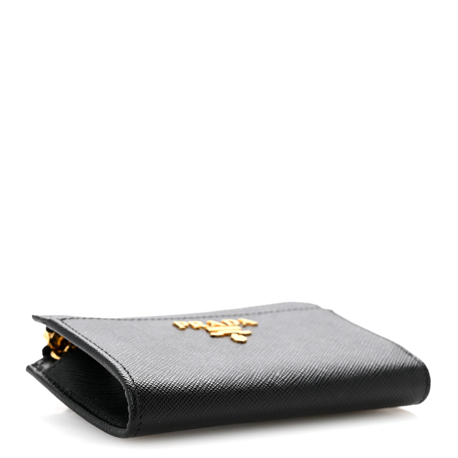 Prada Saffiano Metal Zip Around Keychain Black 4 of 9