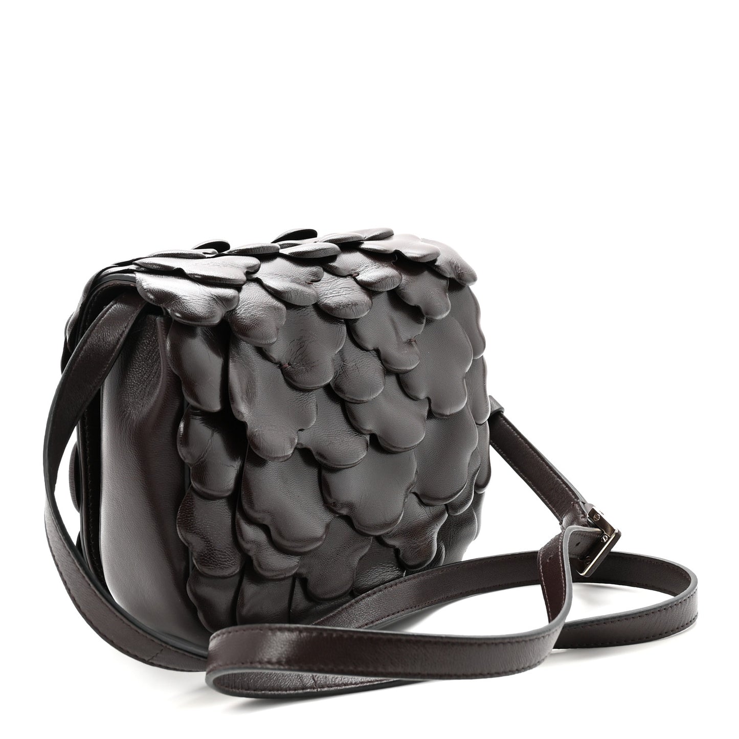 Nappa Atelier 03 Rose Edition Small Flap Crossbody Bag Dark Brown