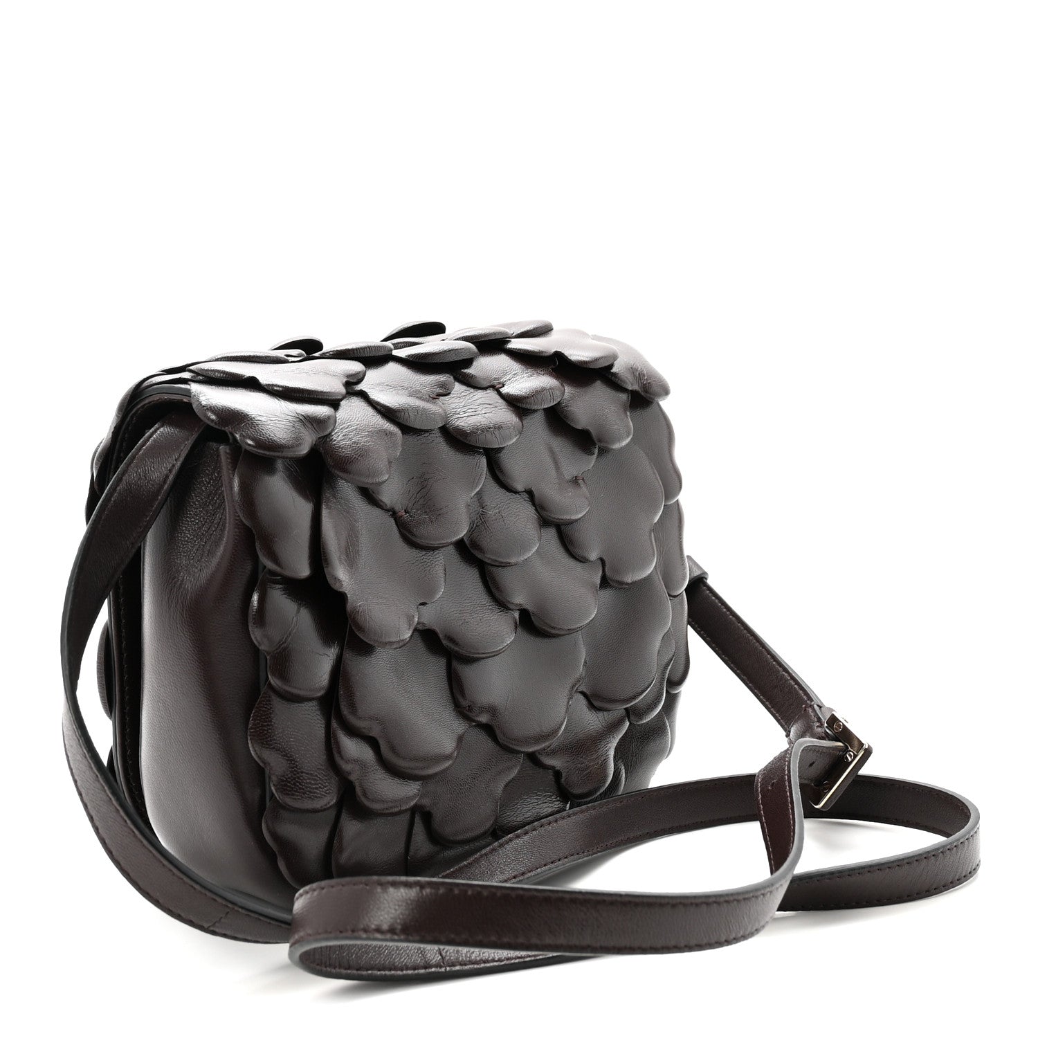 Valentino Garavani Nappa Atelier 03 Rose Edition Small Flap Crossbody Bag Dark Brown 3 of 9