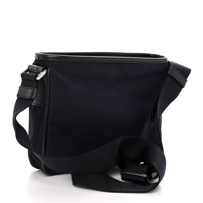 Prada Tessuto Nylon Saffiano Messenger Bag Blue 3 of 9
