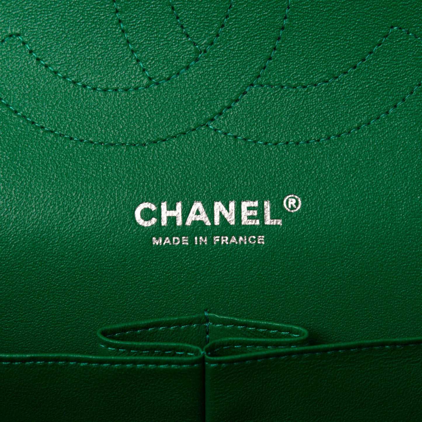 Caviar Quilted Jumbo Double Flap Green