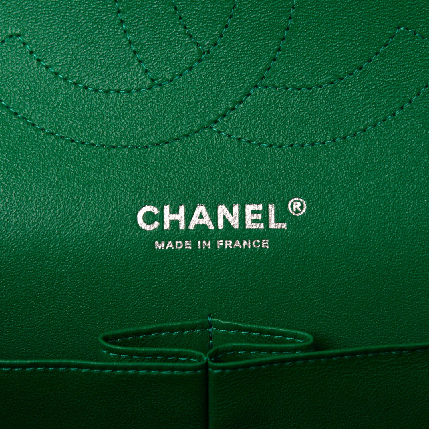 Chanel Caviar Quilted Jumbo Double Flap Green 8 of 10
