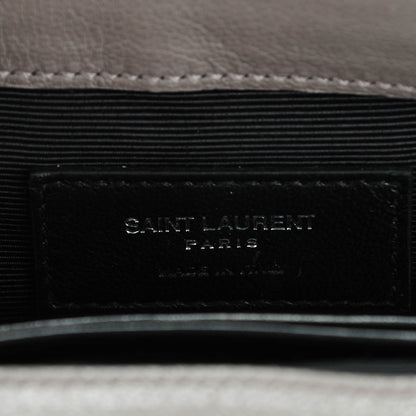 Saint Laurent Sheepskin Matelasse Chevron Monogram Classic Baby Chain Bag Fog 6 of 7