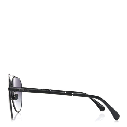 Chanel Metal Aviator Sunglasses 4279-B Black 3 of 7