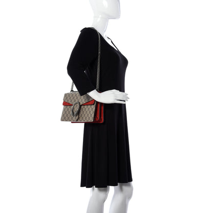 Gucci GG Supreme Monogram Small Dionysus Shoulder Bag Red 2 of 9
