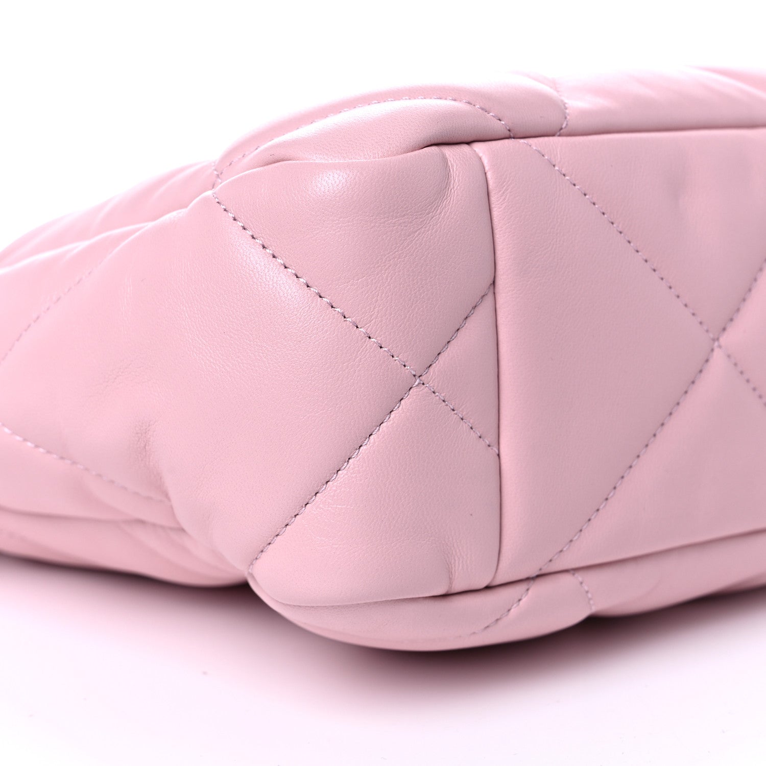 Chanel Lambskin Quilted Chanel 19 Shopping Bag Pink 8 of 12
