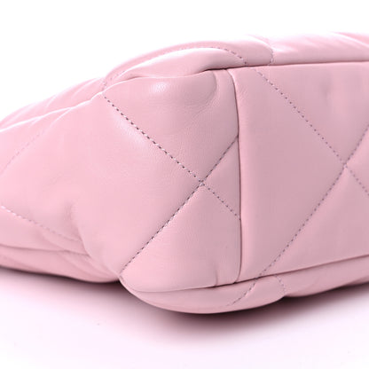 Chanel Lambskin Quilted Chanel 19 Shopping Bag Pink 8 of 12