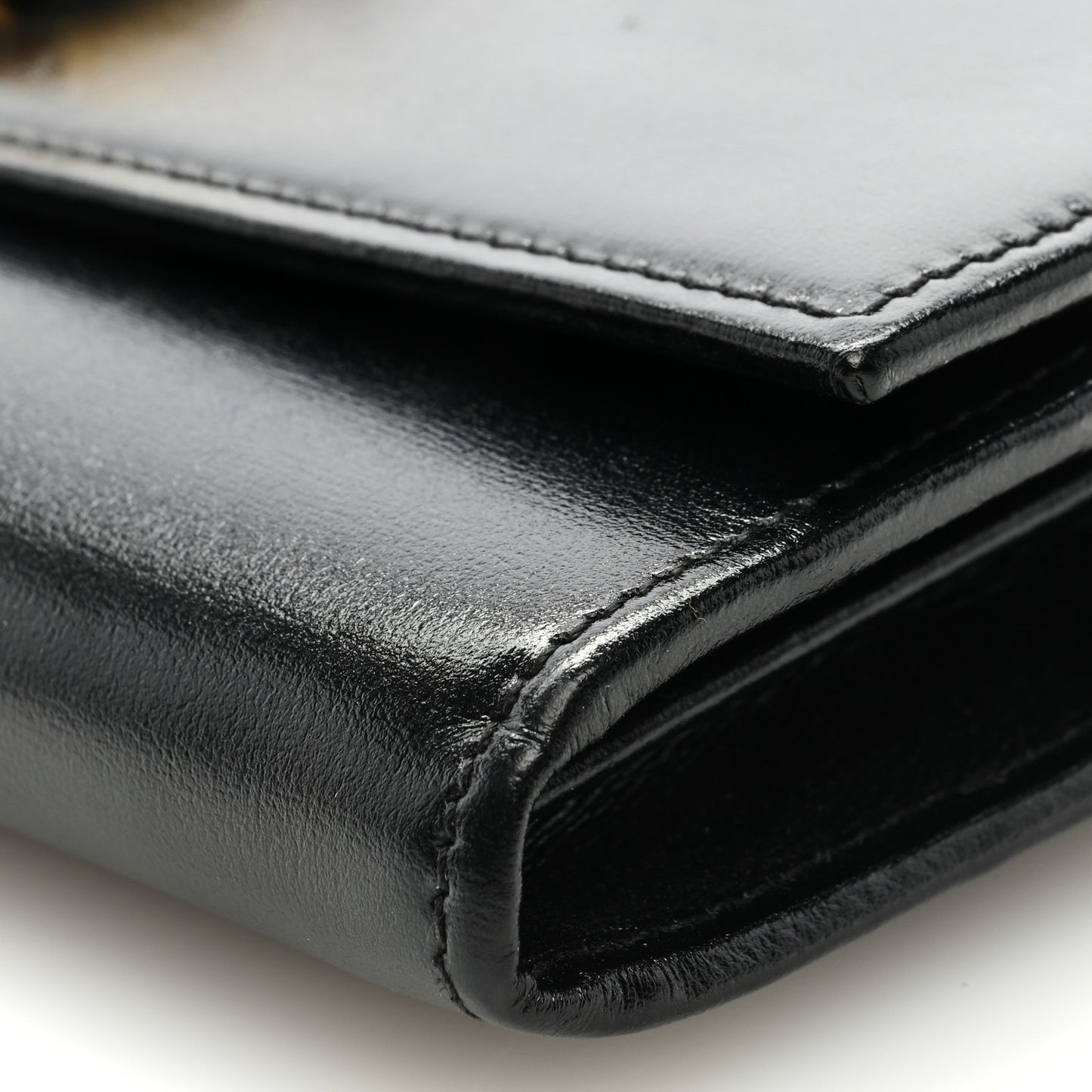 Calfskin Jackie 1961 Chain Wallet Black