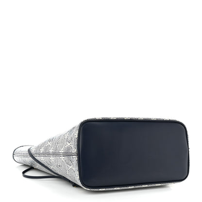 Louis Vuitton Monoglam Neverfull MM Blue 5 of 10