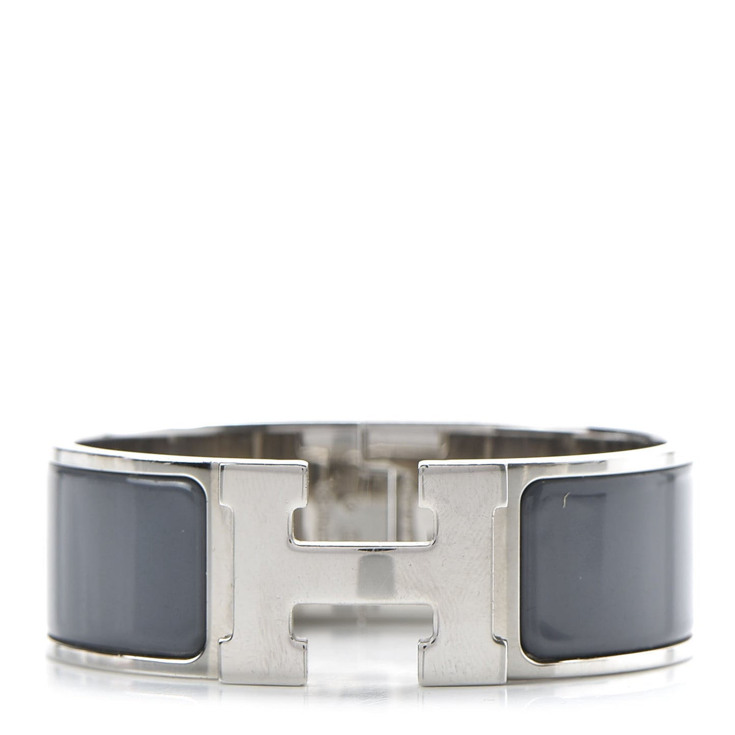 Enamel Wide Clic Clac H Bracelet GM Ardoise