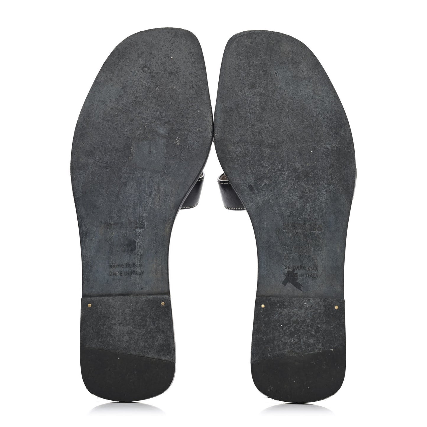 Box Calfskin Oran Sandals 36.5 Black