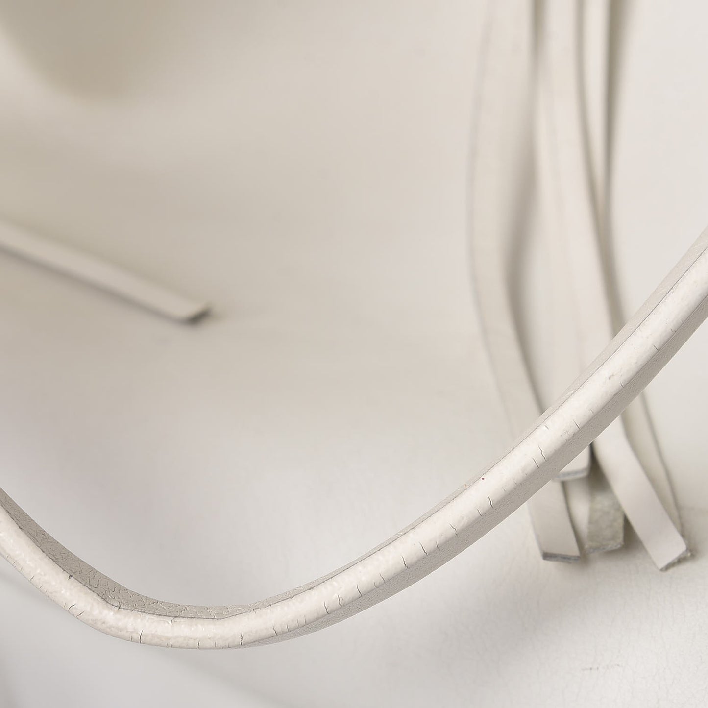 Smooth Calfskin Medium Fringe Shopper Tote White