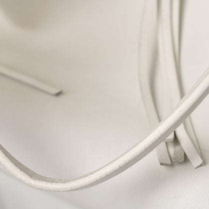 Lanvin Smooth Calfskin Medium Fringe Shopper Tote White 8 of 20