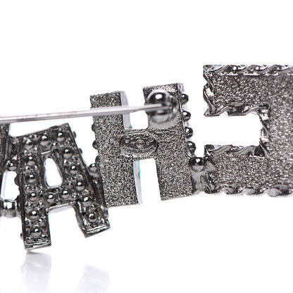 Chanel Pearl Enamel Logo Brooch Multicolor 3 of 4