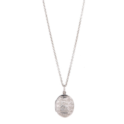 Tiffany Sterling Silver Fifth 5th Avenue Notes Locket Pendant Necklace 1 of 8