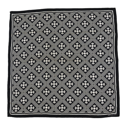 Chrome Hearts Silk Plus Cross Scarf Black White 1 of 3