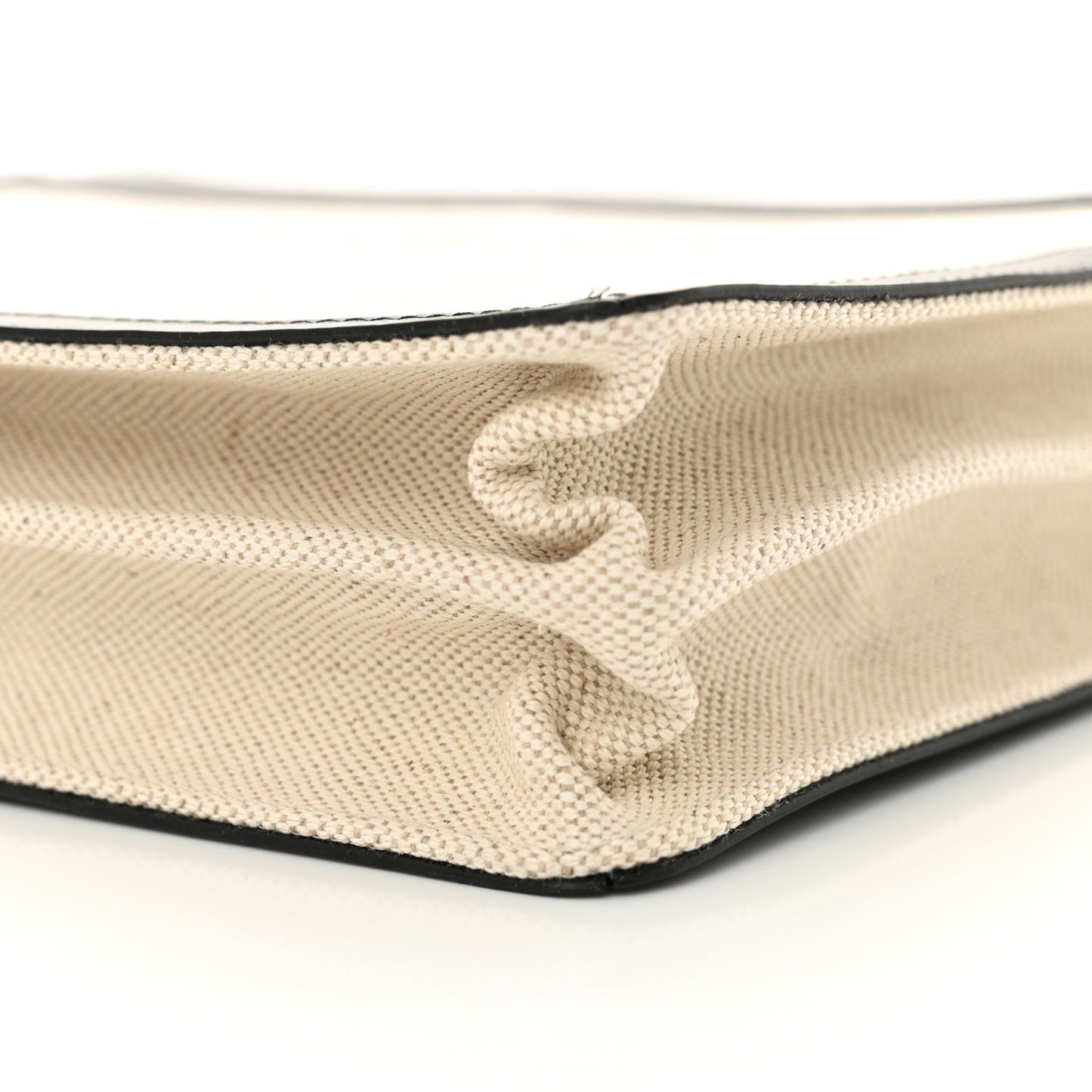 Cotton Canvas Pochette Crossbody Bag Black