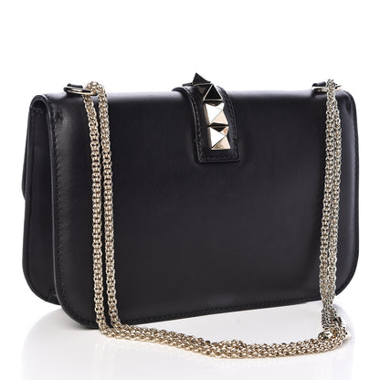 Valentino Garavani Vitello Large Glam Lock Rockstud Flap Black 3 of 10
