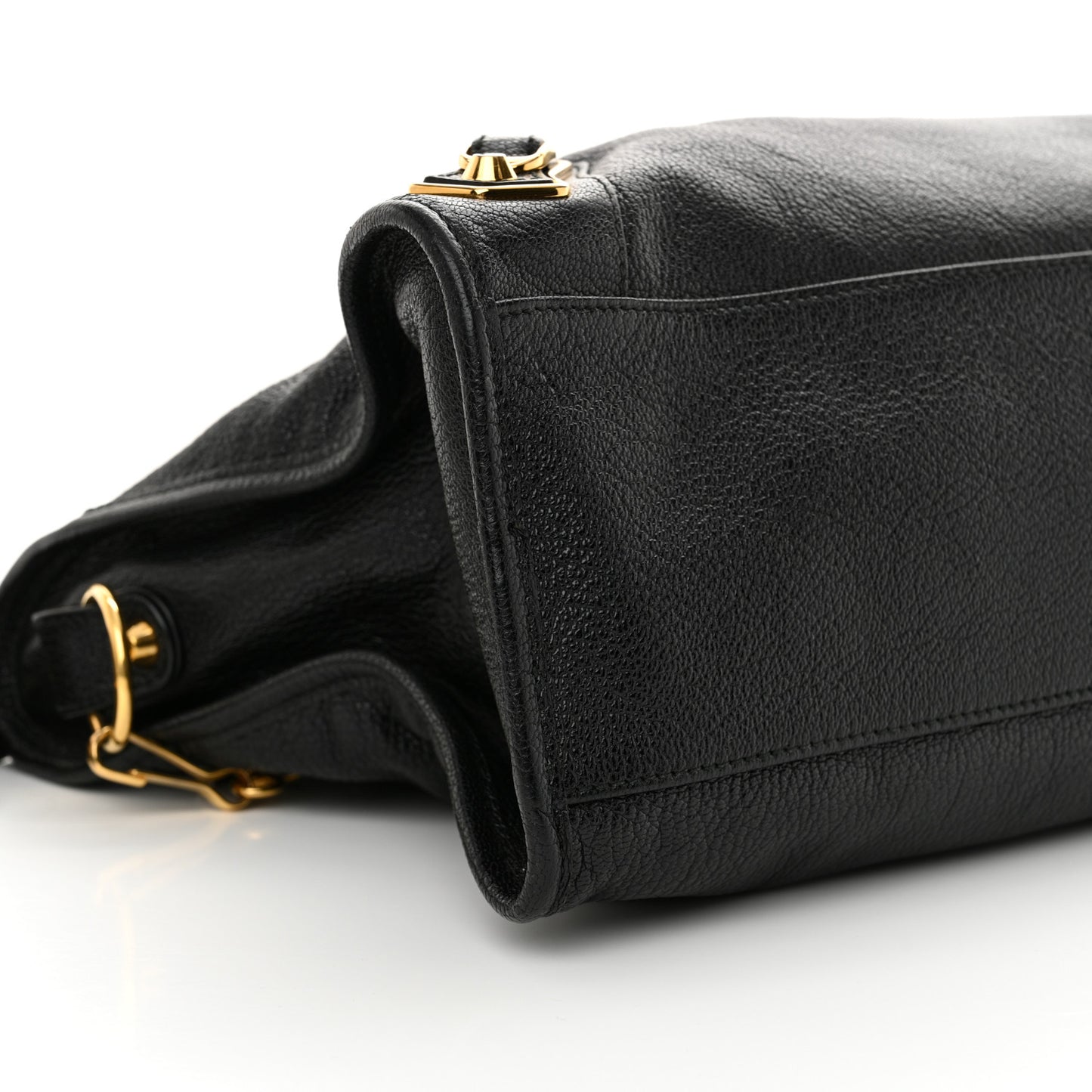 Chevre Gold Metallic Edge Hardware City Black