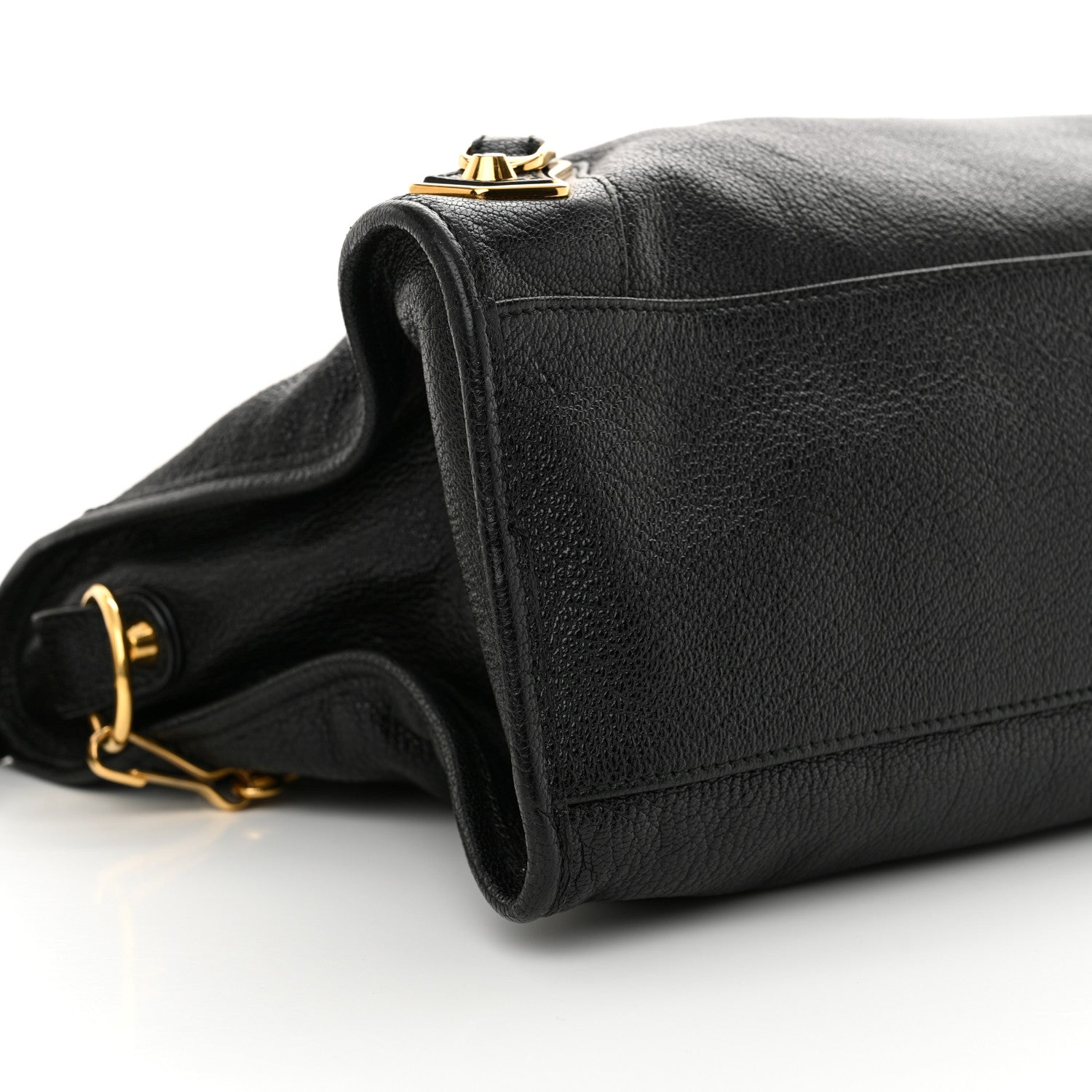 Balenciaga Chevre Gold Metallic Edge Hardware City Black 10 of 14