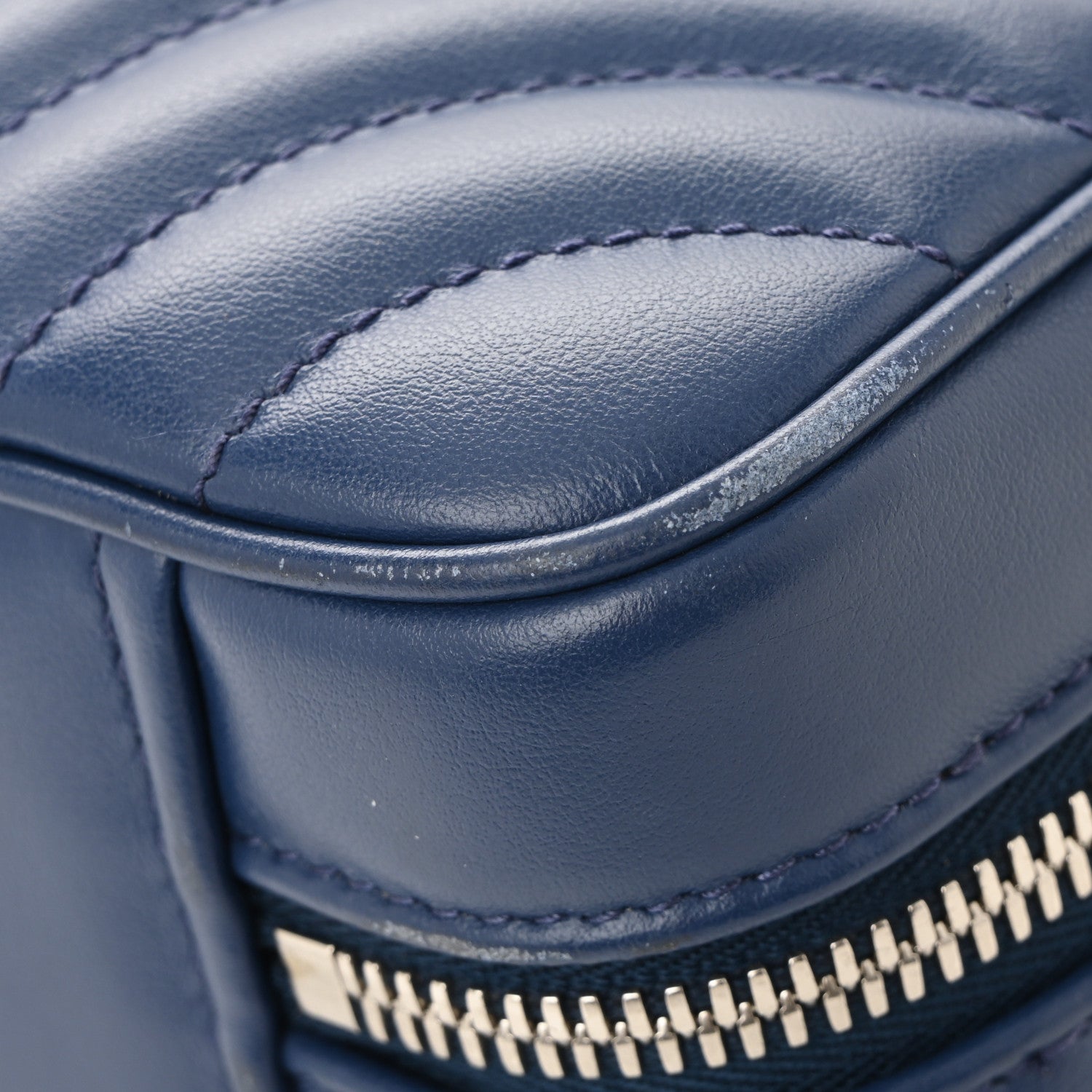 Prada Soft Calfskin Impunture Diagramme Camera Bag Bluette 11 of 11