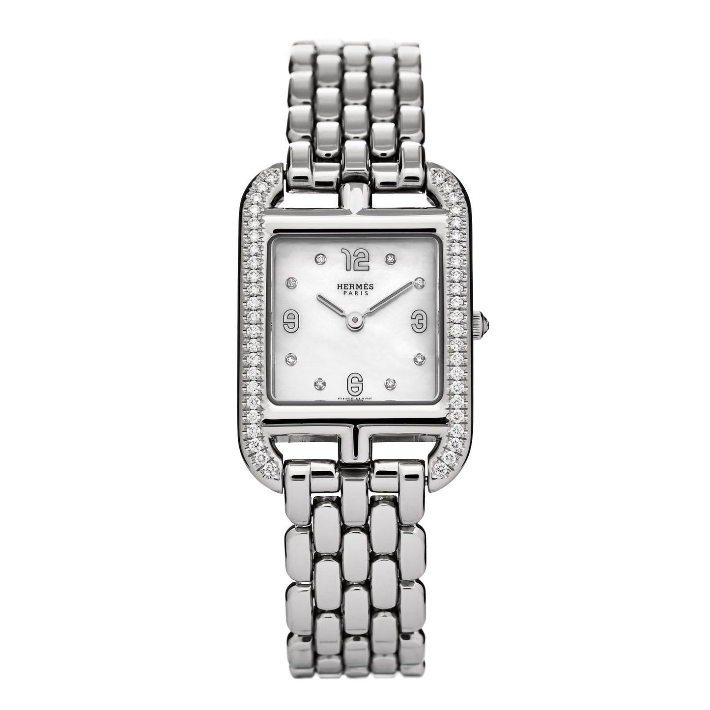 Stainless Steel Diamond Bezel Mother of Pearl 23mm Cape Cod Quartz Watch