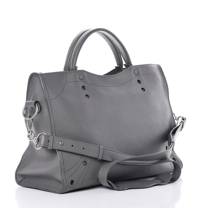 Balenciaga Veau Grana Perforated Blackout Hardware City Gris Acier 3 of 7