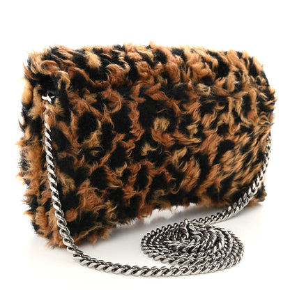 Balenciaga Fleece Leopard Print Hourglass Chain Bag Brown 3 of 9