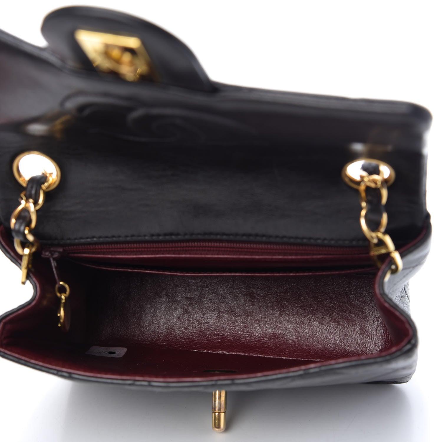 Chanel Lambskin Quilted Mini Square Flap Black 5 of 12